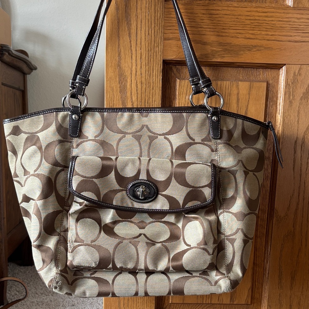Coach Signature Brown Tote